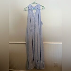 Draper James Blue and White Striped Dress